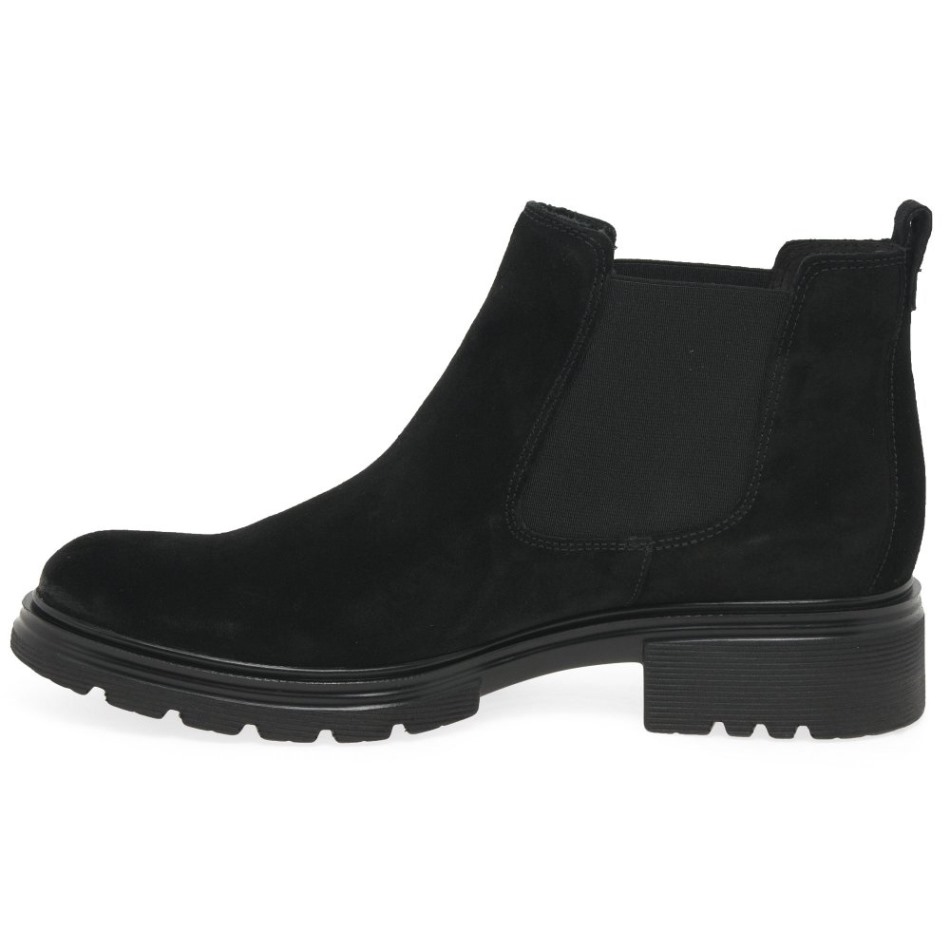 Babel Bottes Chelsea Pour Femmes En Daim Noir Gabor | Exclusif